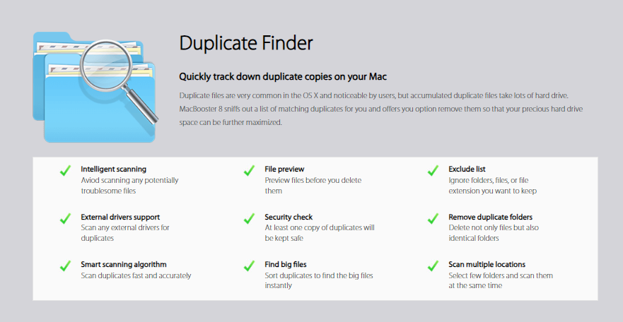 MacBooster 8 Duplicate Finder